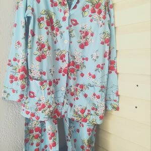 Vintage Nick & Nora Strawberry Pajama Set